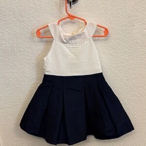 Jacadi Paris girls Navy and White Dress size 4